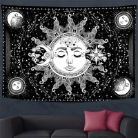 black tarot tapestry indian moon sun home decor for living room fashion hippie bedside wall hanging rectangular tapestries