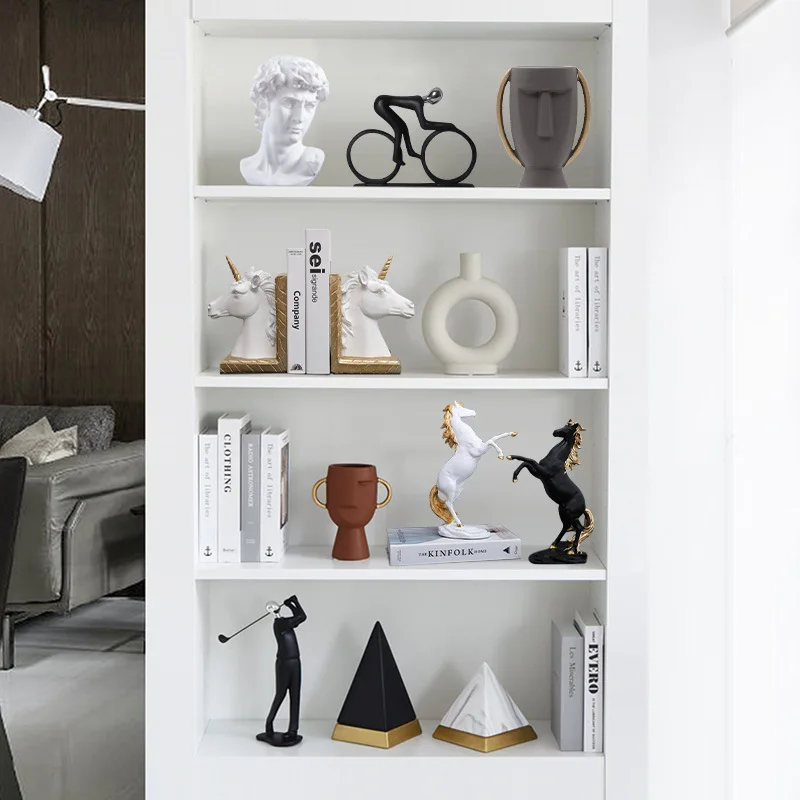 

Скандинавская абстрактная скульптура, фигурки, украшения для офиса, рабочего стола, дома, гостиной, аксессуары для украшения, современное и...