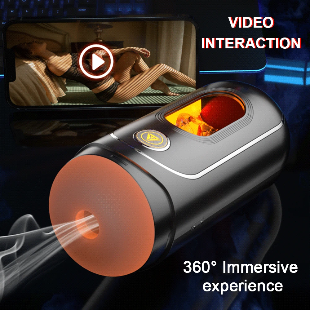 Автоматический мужской мастурбатор с управлением через приложение глубокая