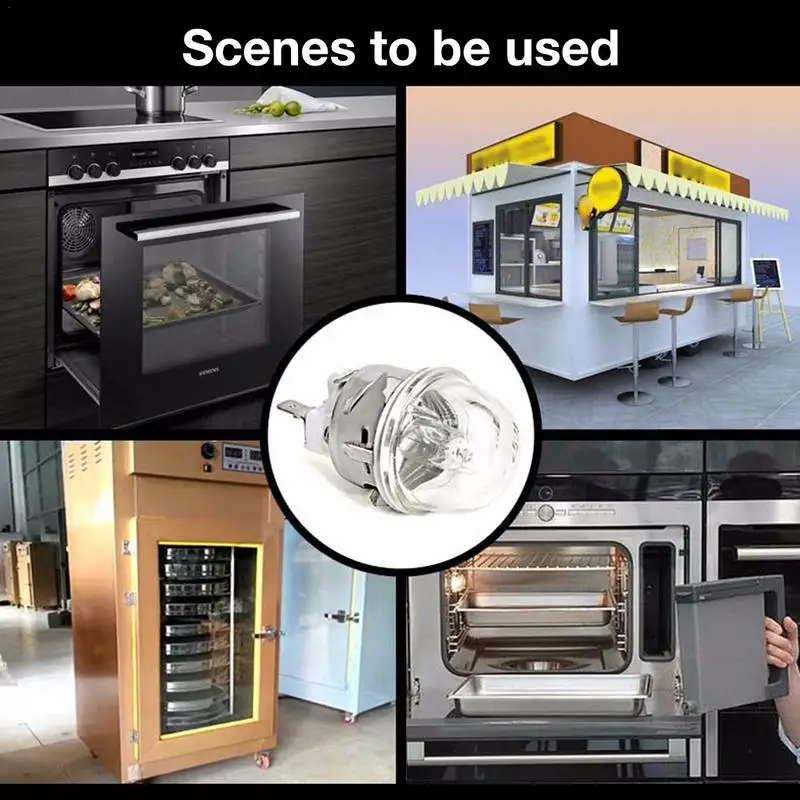 

W Oven Lamp Ceramic Holder Refrigerator E14 Halogen Bulbs Light Base Heat Resistant Microwave Lamp Adapter 110220v