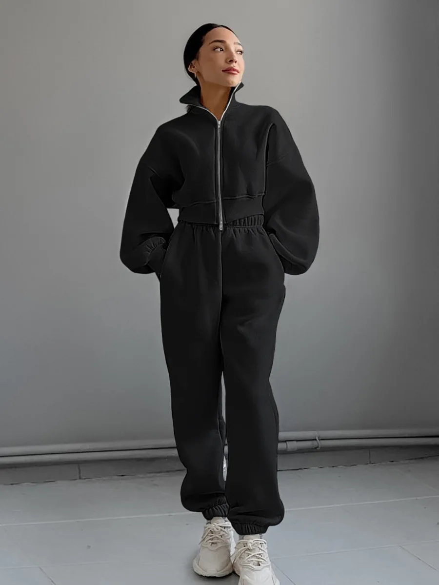 Осенняя мода 2024 универсальная флисовая толстовка с длинными рукавами и