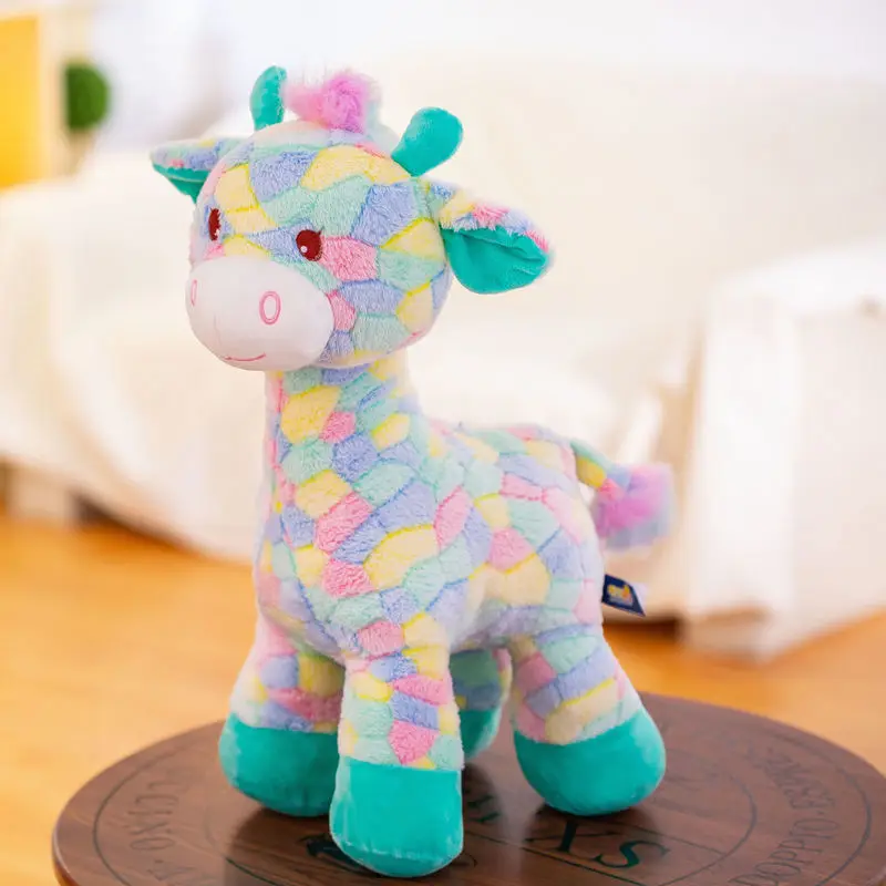 

Cute Lovely Baby Toys Rainbow Giraffe Plush Toys Dolls for Kids Brinquedos Kawaii Sika Deer Gift for Baby Christmas Gifts 30cm