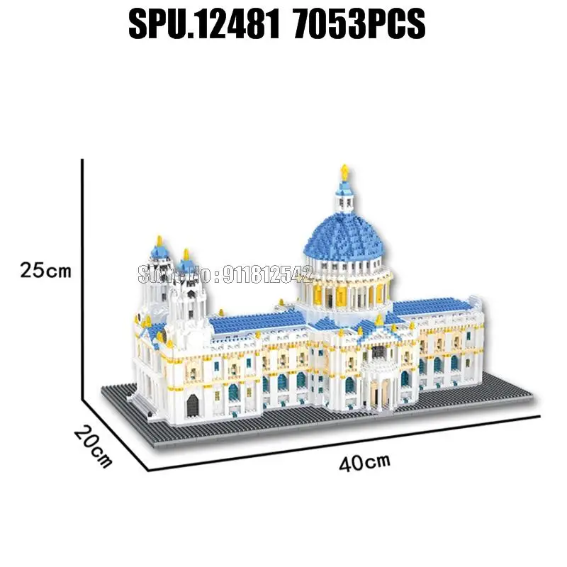 8650 7053 шт. Всемировая великолепная архитектура знаменитый собор Святого Павла