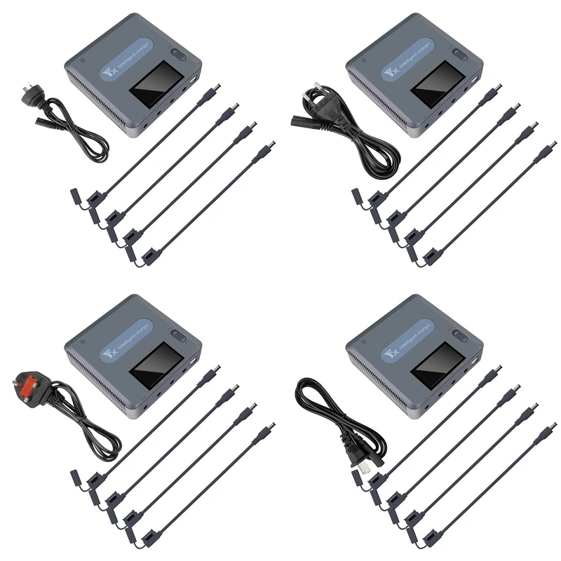 

6 in 1 Battery Charging Hub Digital Display Charger with LCD Display Screen Rapid Multi Parallel Charging for for mavic Mini 2