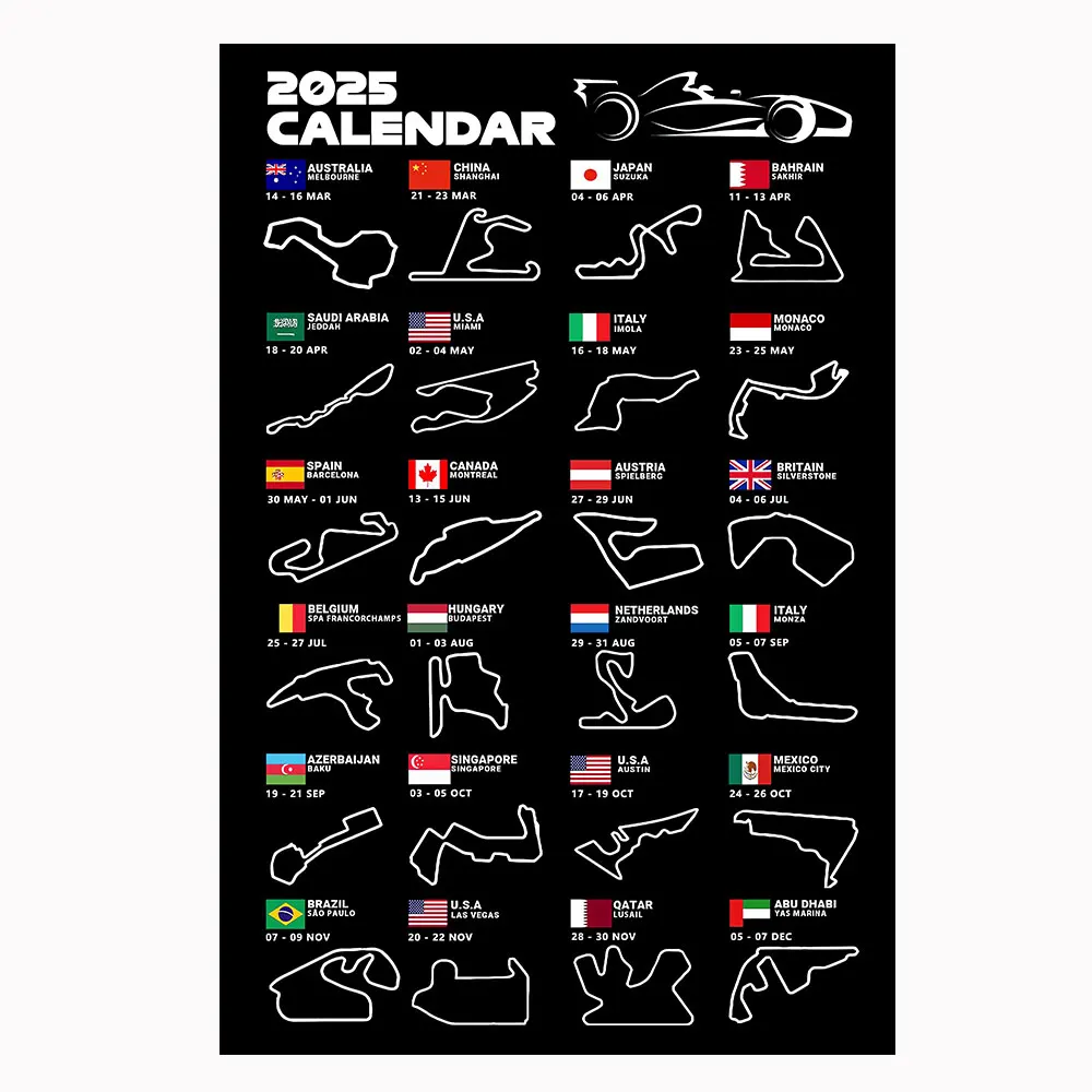 

Плакат Fashionista 2025 F1 World Racing Track