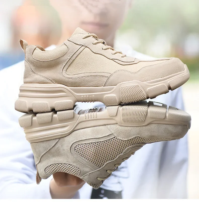 Безопасные повседневные кроссовки мужская обувь рабочие ботинки со стальным