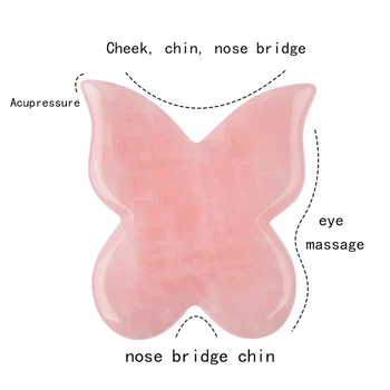 Gua Sha Massage Tool for Scraping Facial & Body Massage made of Rose Quartz Stone for Acupressure Scrapper Gua Sha Facial Tools 3