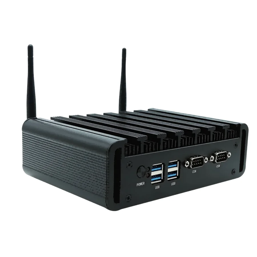 Фото Безвентиляторный мини-ПК для офиса Intel N150 N100 с 2xHD DP, поддержкой трех дисплеев, двумя LAN и 2xRS232 COM, промышленный мини-компьютер для цифровых вывесок №3