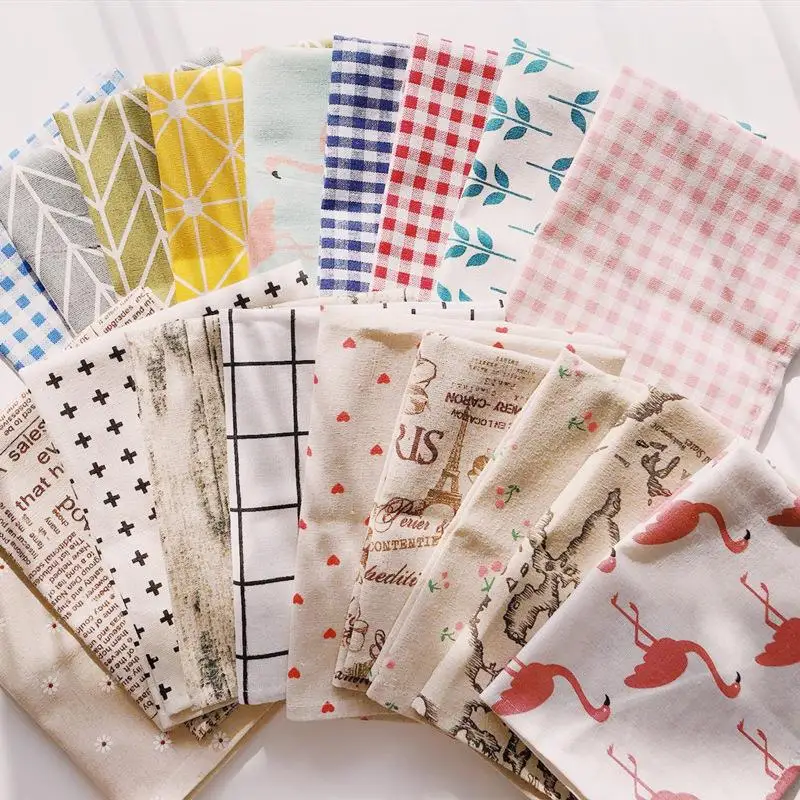 

30*40cm Cotton Linen Placemat Japanese Fashion Style Fabric Table Mats Napkins Tea Towels Simple Design Tableware Kitchen Tool