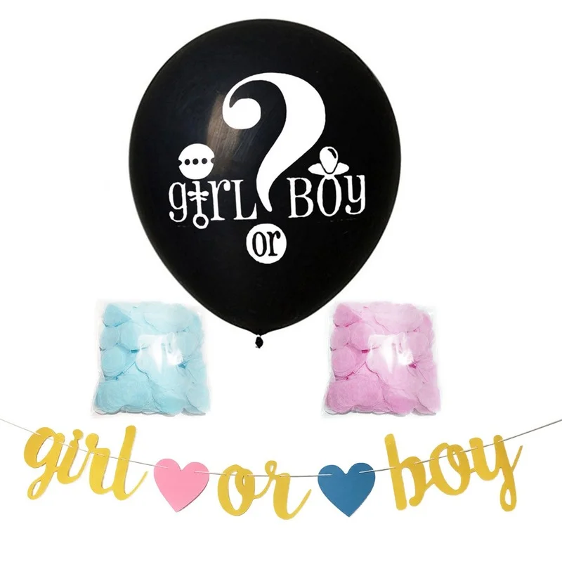

36 Inch Gender Reveal Balloon DIY Fringe Confetti Balloon Baby Shower Balloon Gender Reveal Party Decorations Boy or Girl