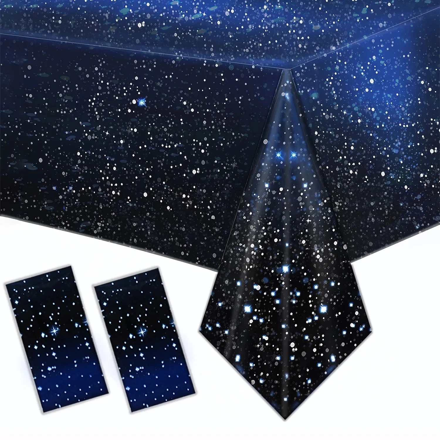 

Space Tablecloth Starry Night Tablecloth Decorations Plastic Galaxy Table Cover Space Stars Theme Party Supplies For Birthday