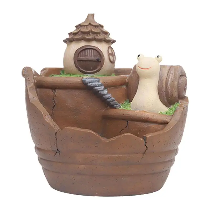 

Mini Garden Decoration Flower Pot Planter Bonsai Desktop Decor Resin Vase Home Office Succulent Plant