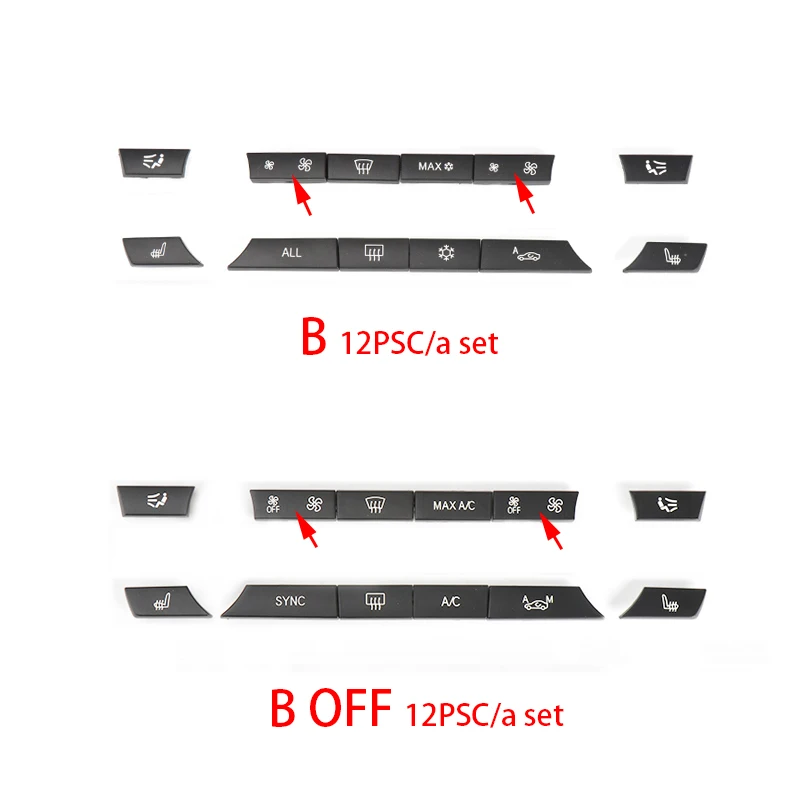 Крышки клавиш консоли кондиционера воздуха для BMW 5 6 7 серии X5 X6 F10 F18 F06 F12 F01 F02 F15 F16 520 523 on.
