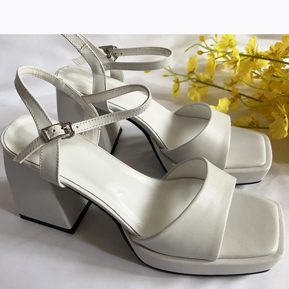 Модная женская летняя обувь новинки женские босоножки из натуральной кожи на