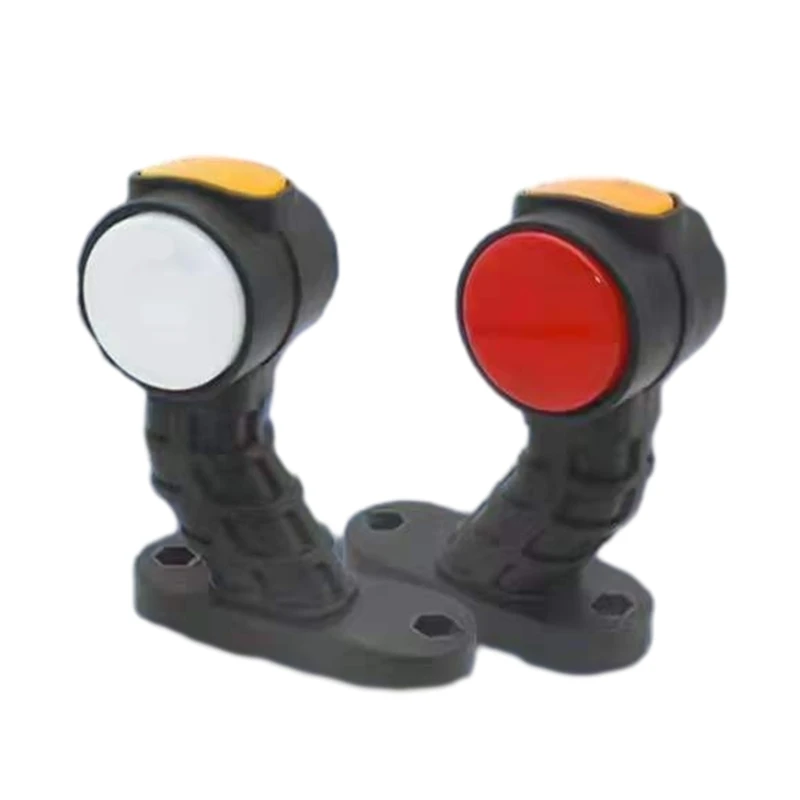 

2 шт., светодиодные боковые габаритные фонари для прицепа, 15 светодиодов, 12 В, 24 В, контурные габаритные фонари, светодиодные