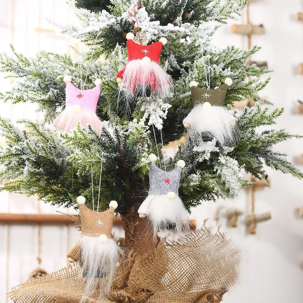 

Christmas Double Ball Cap Faceless Doll Shape Pendant Creative for Party Decorations Home Festival Decor Essential Supplies