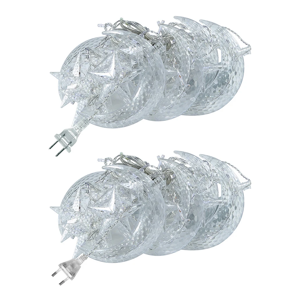 

LED Curtain String Light Star Moon Plug Fairy Night Light for Bedroom Decor