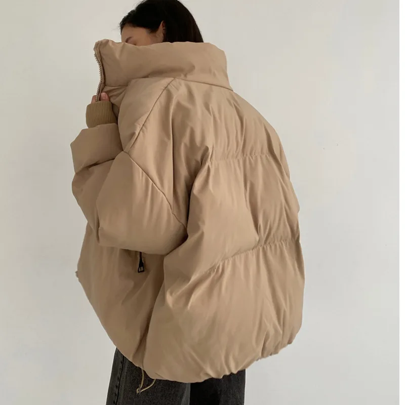 Cotton Yiyiyouni Autumn Winter Down Puffer Jacket Woman Thick Bubble Coat Liner Padded Parkas  Zipper Outerwear Padded Jacket