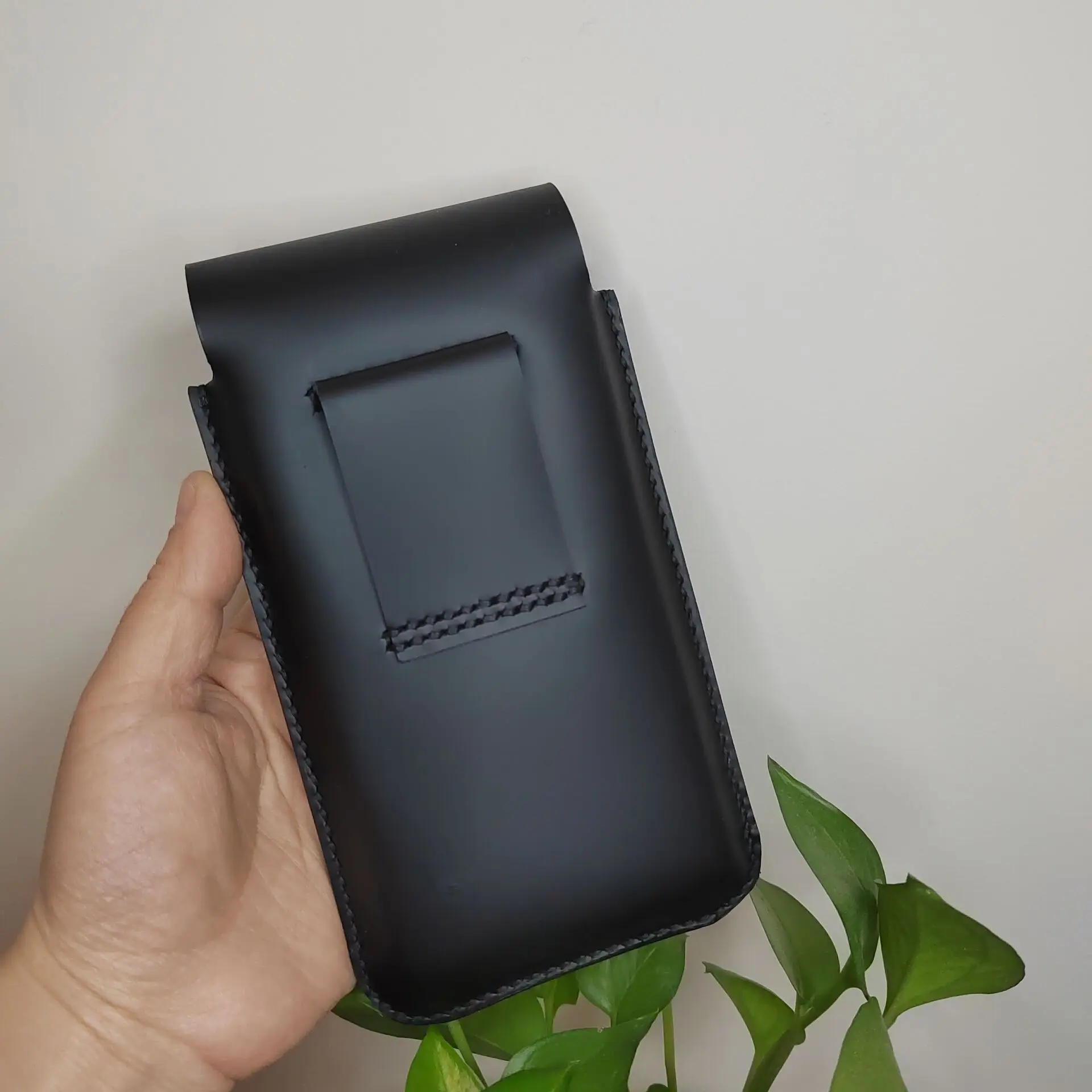 Мужская поясная сумка из натуральной кожи для AGM H6 Lite /Glory Pro / Glory G1S