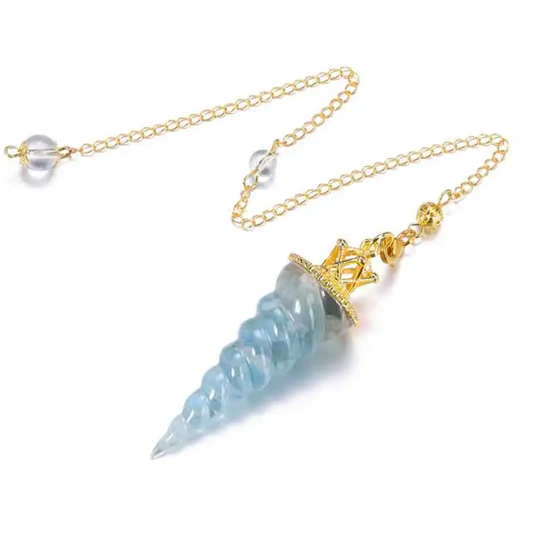 Смоляный маятник для гадания рейки Мерцающая ТОЧКА исцеления 7 чакр аквамарины