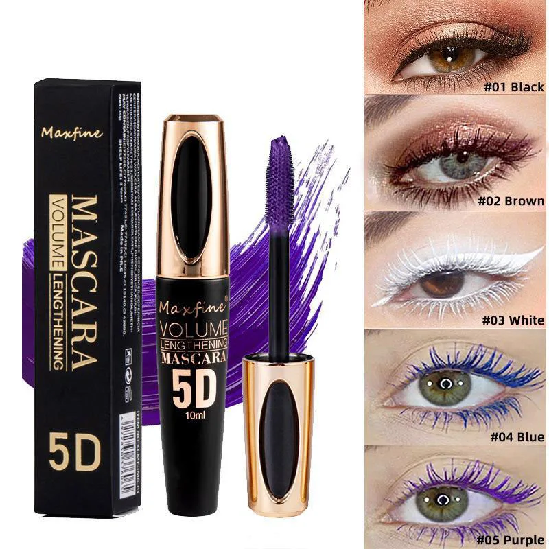 

5D Silk Fiber Lashes Mascara Makeup Fast Dry Waterproof Lasting Thick Curling Lengthening Eyelash Extension Mascara