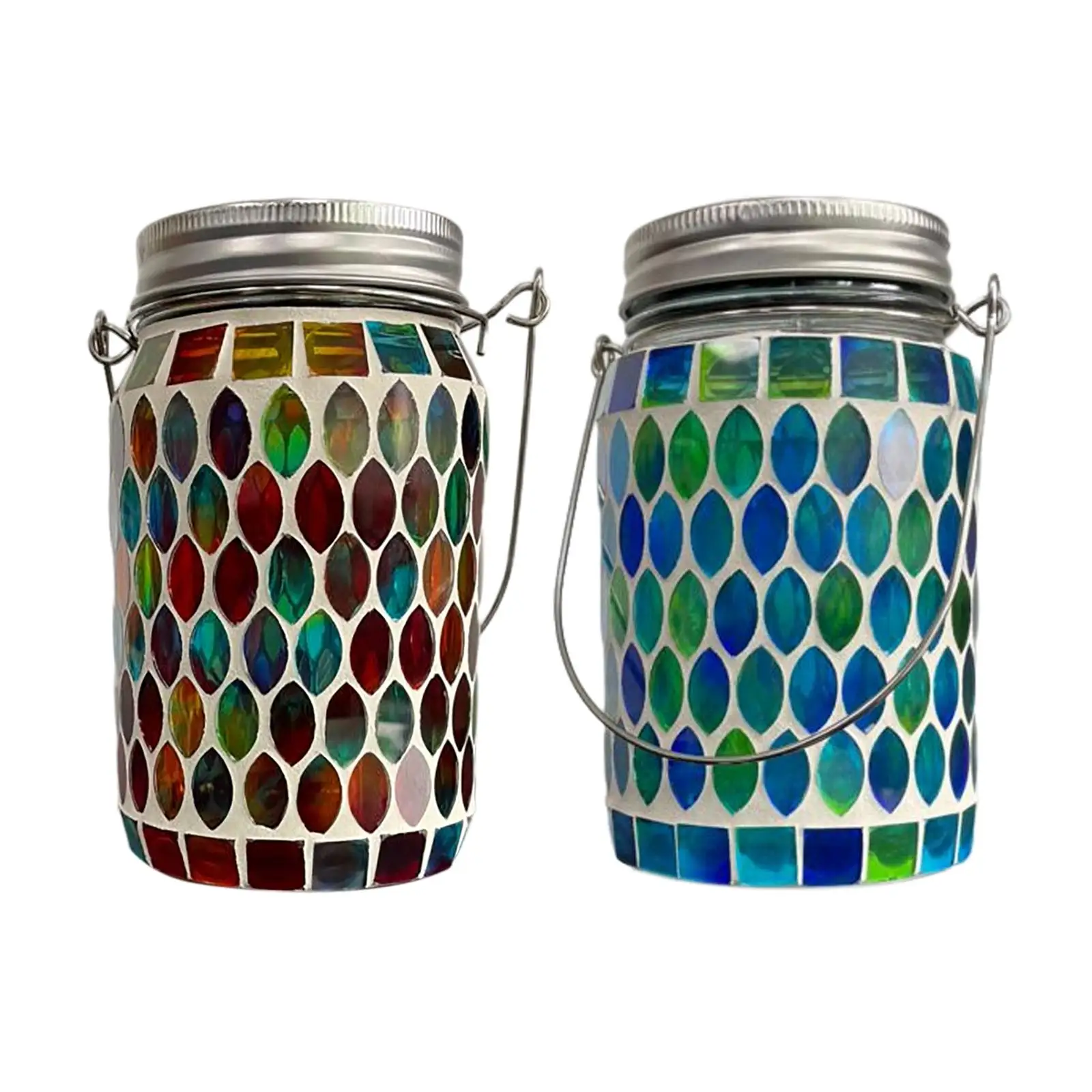 

Мозаичные светильники на солнечной батарее, каменная банка, светильник, подвесные фонари для вечерние ринки, свадьбы, двора, Рождественское украшение