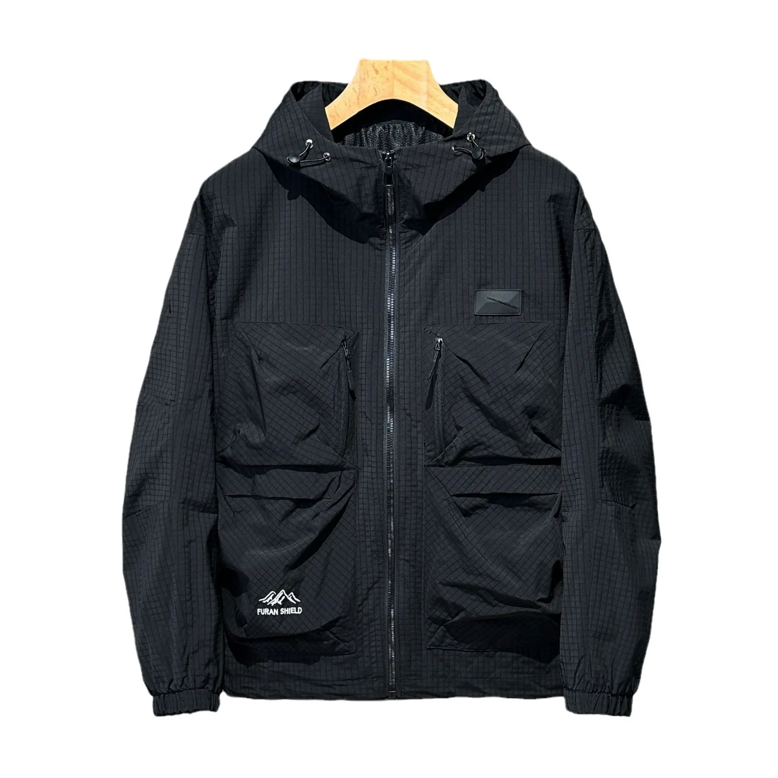 Ветровка-карго Мужская однотонная водонепроницаемая 180 кг