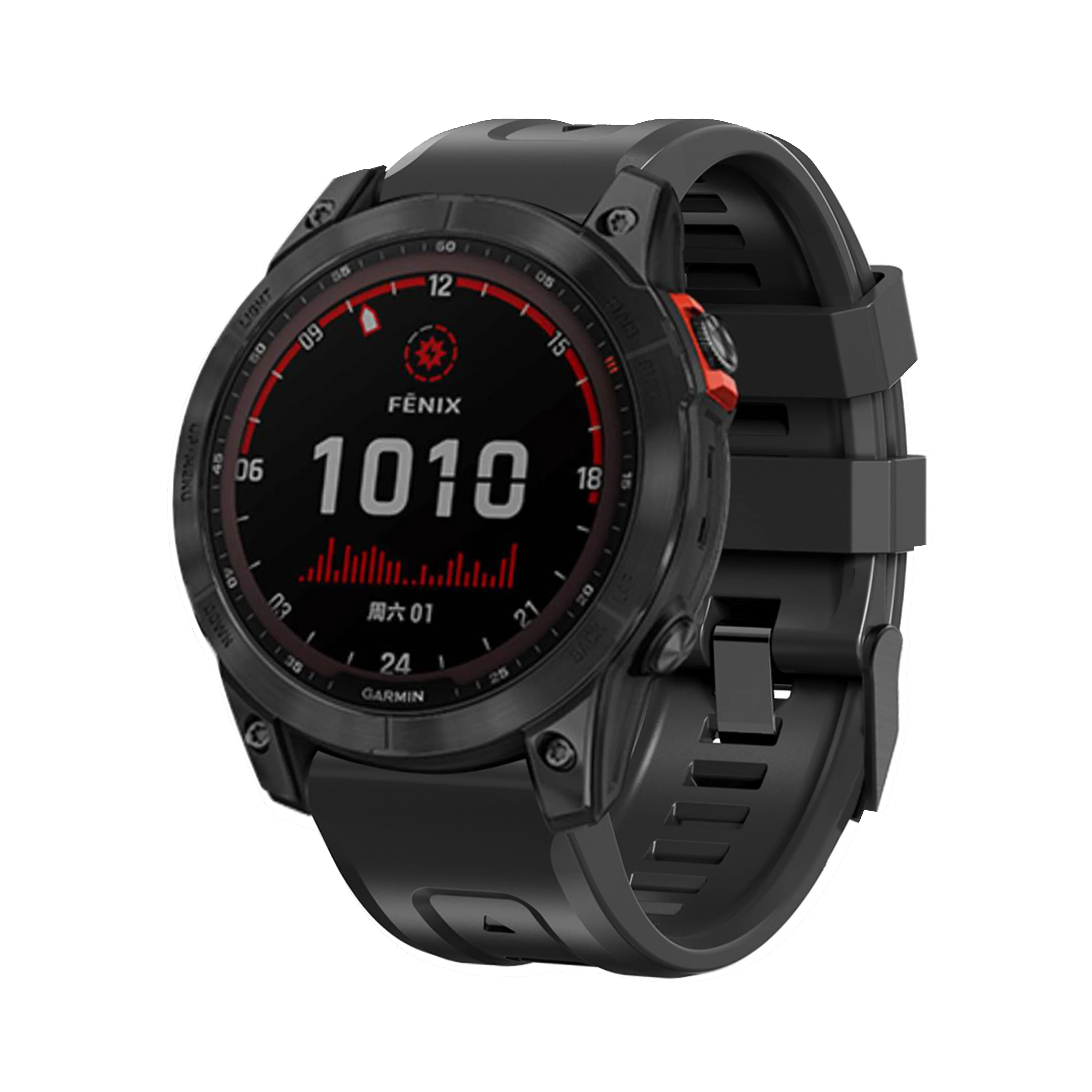 Ремешок спортивный из мягкого силикона для Garmin Fenix 7X 7 6X pro 6 5X 5 3 HR быстросъемный