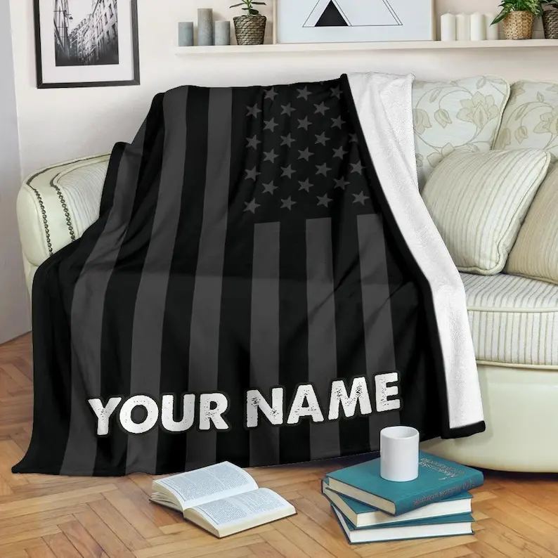 

American Flag blanket - US print blanket - USA flag blanket - Patriot blanket - Cozy fleece blanket