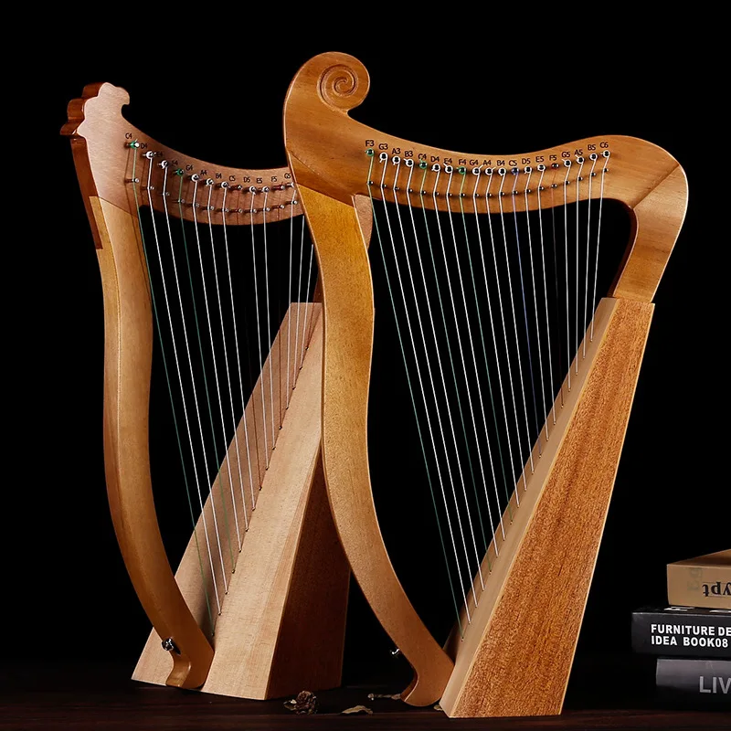 

Professional Veneer Solid Wood Jaw Lyre Harp 19 Strings Unusual Triangle Tuba Harp Children Arpa De Boca Instrument De Musique