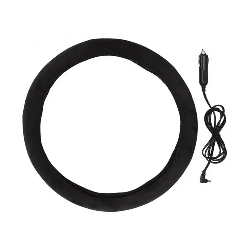 

Универсальный обогреватель рулевого колеса 14,5-15,5 дюйма 12 В, автомобильный обогреватель рулевого колеса, зимний теплый удобный обогревающи...