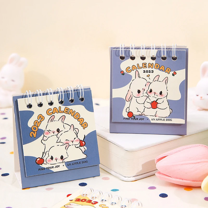 

Настольный календарь с кроликом, календарь на новый год, календарь на стол с мультяшным рисунком, календарь на стол с кроликом, настольные м...