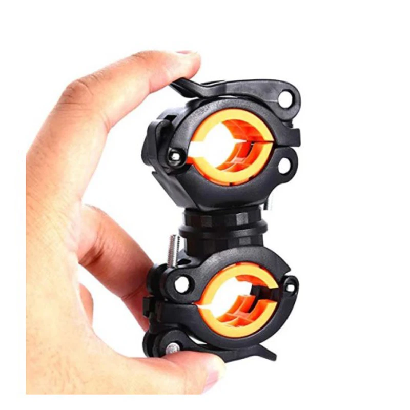 

360 degree rotation cycling clip clamp, universal bicycle flashlight mount holder