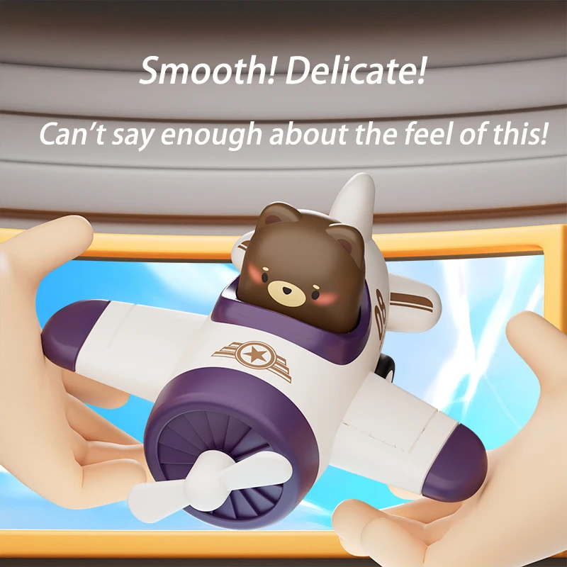 Детский пресс мультяшный самолет игрушки отскок инерционный маленький