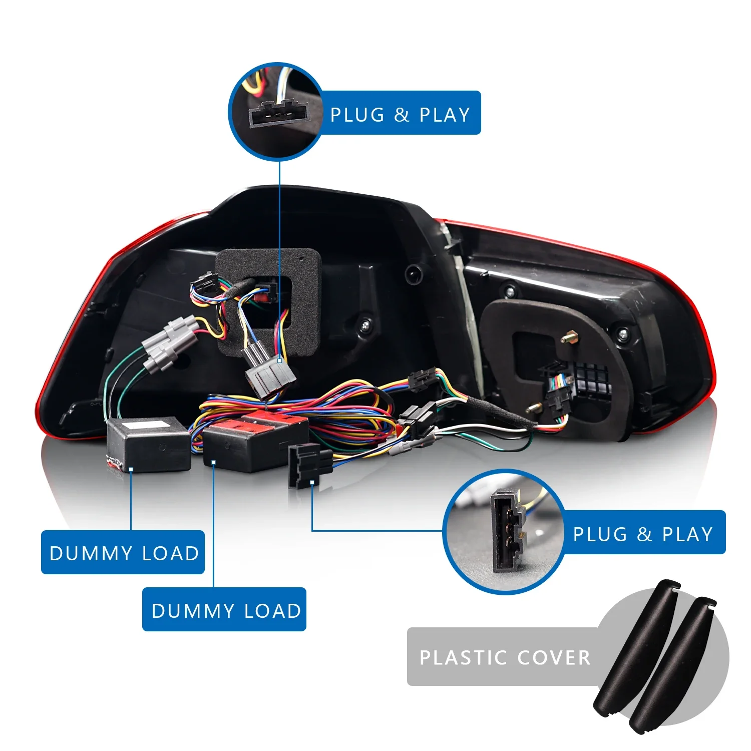 Последовательные задние фонари для MK6 2013-2018 полностью светодиодные в сборе с