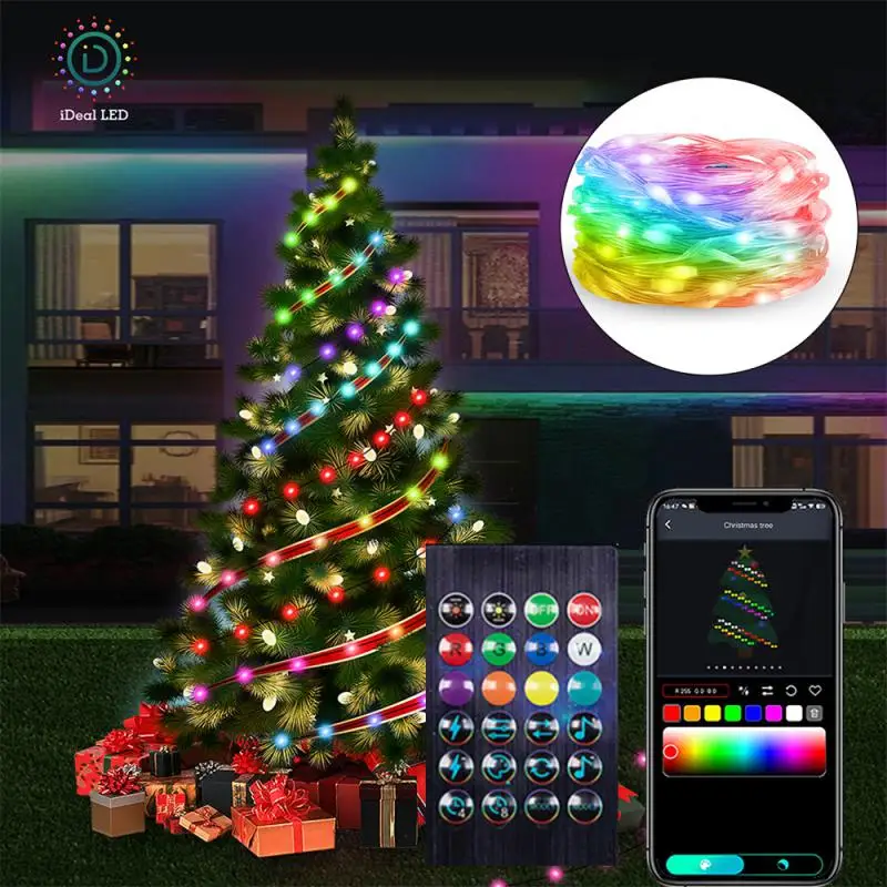 

Умная светодиодная RGB-гирлянда с дистанционным управлением через приложение