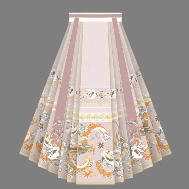 Юбка с изображением лошади оригинальная Женская юбка ханьфу династии Мин