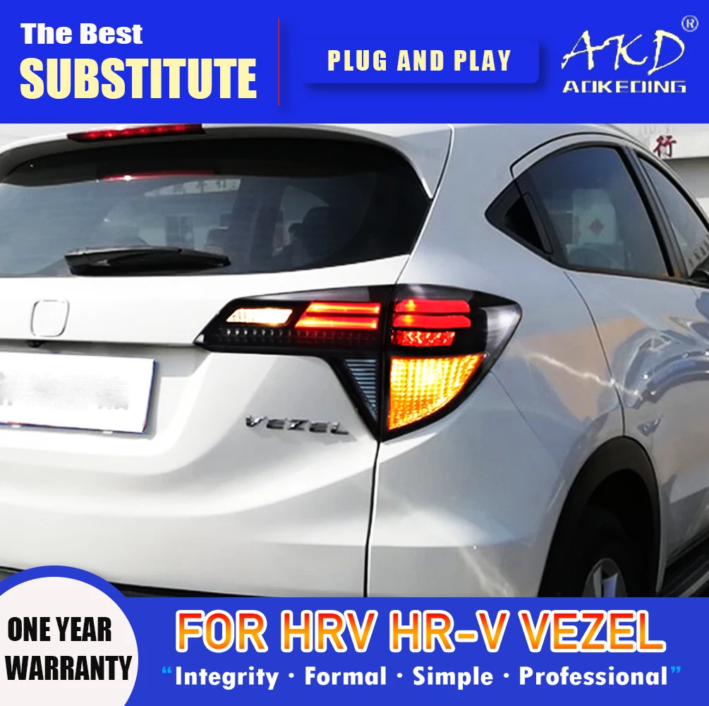 Задняя фара AKD для Honda HR-V светодиодный задний фонарь 2016 HRV Vezel противотуманный