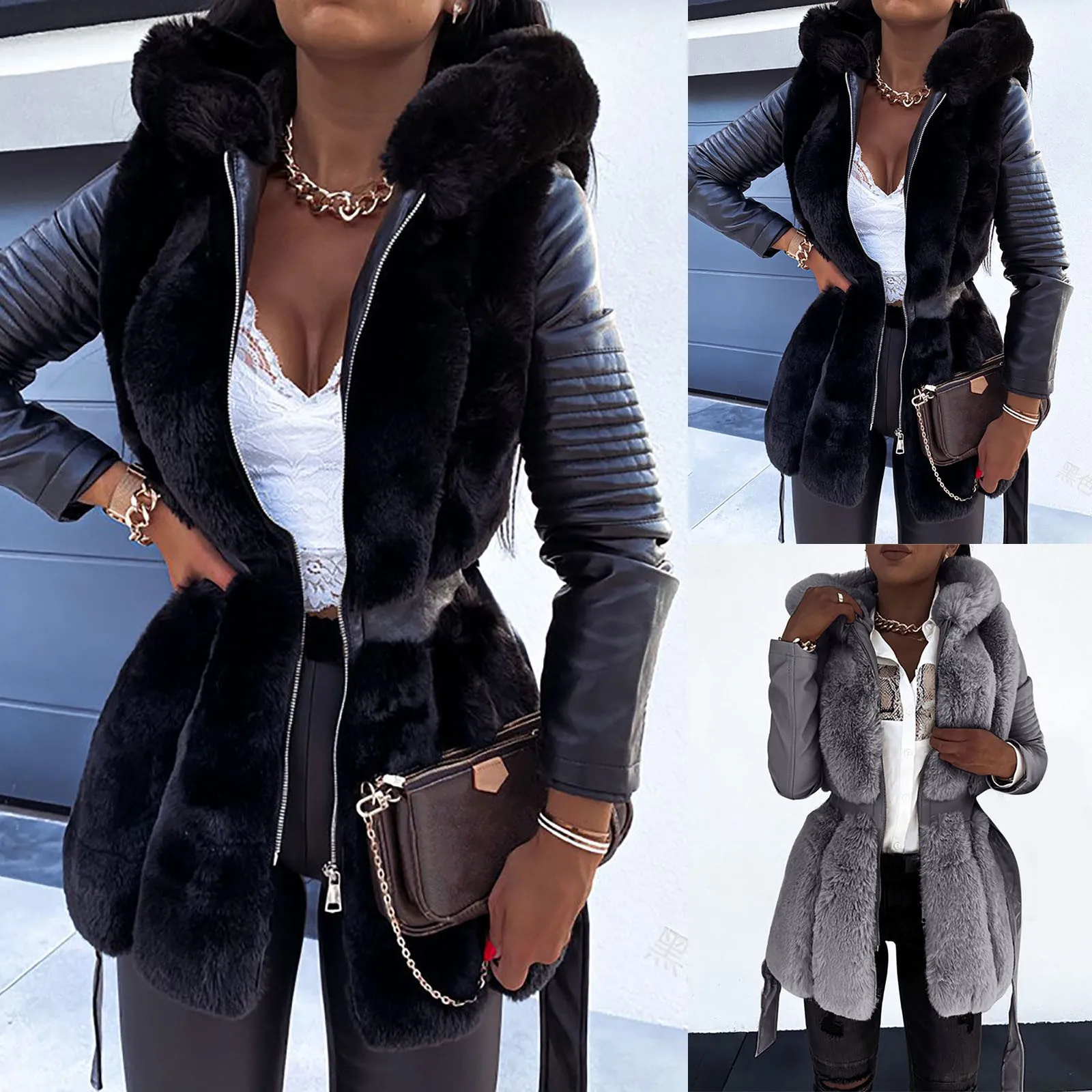 

Пальто с подкладкой для женщин, женская толстовка с капюшоном, флисовая куртка на молнии, теплая Базовая куртка с капюшоном, повседневная ку...