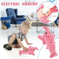 electric simulation lobster jumping cat toy shrimp moving toy usb charging funny plush toys for dog cat kids stuffed animal toy