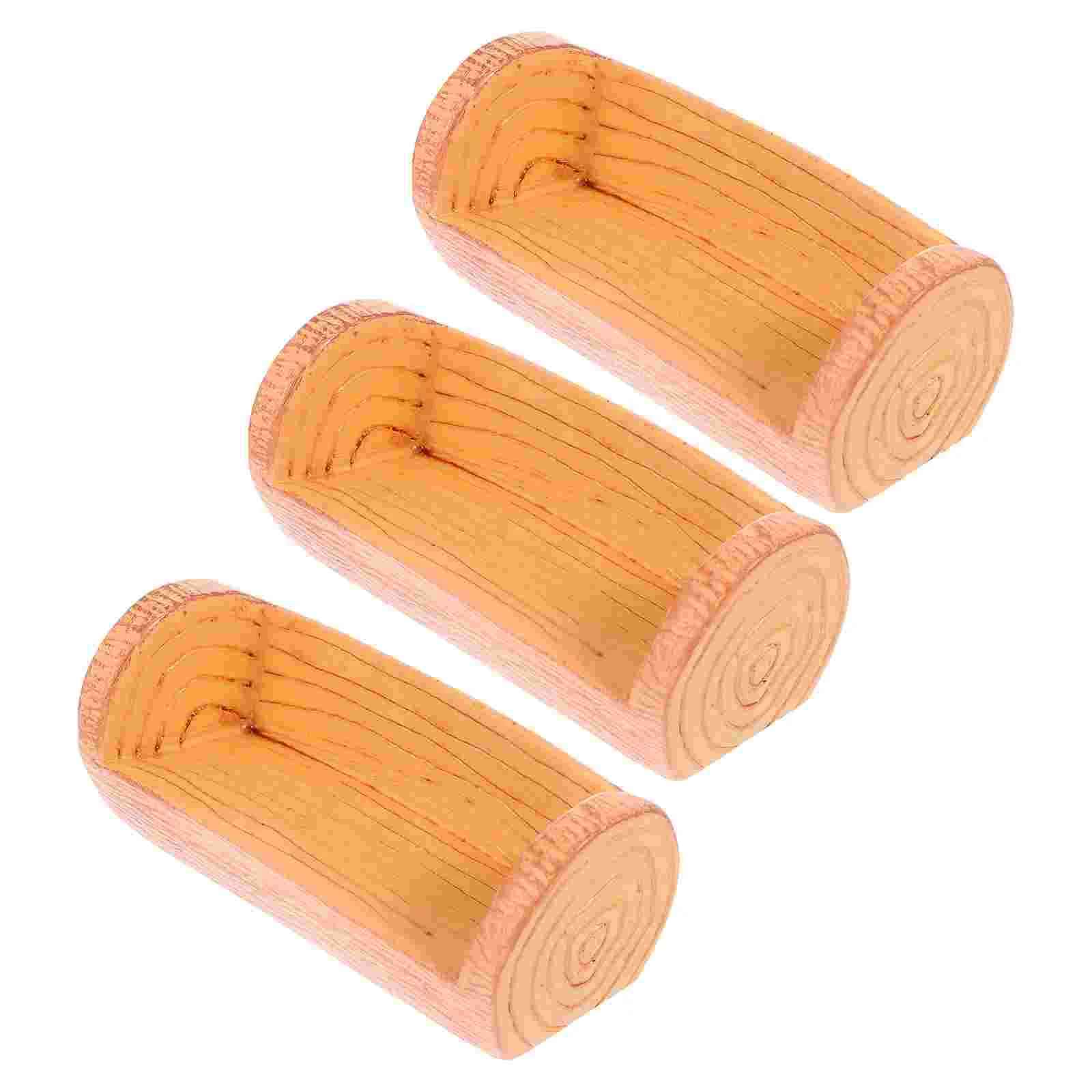 

3Pcs Resin Stump Model Landscaping Decor Tree Stump Shaped Adornments