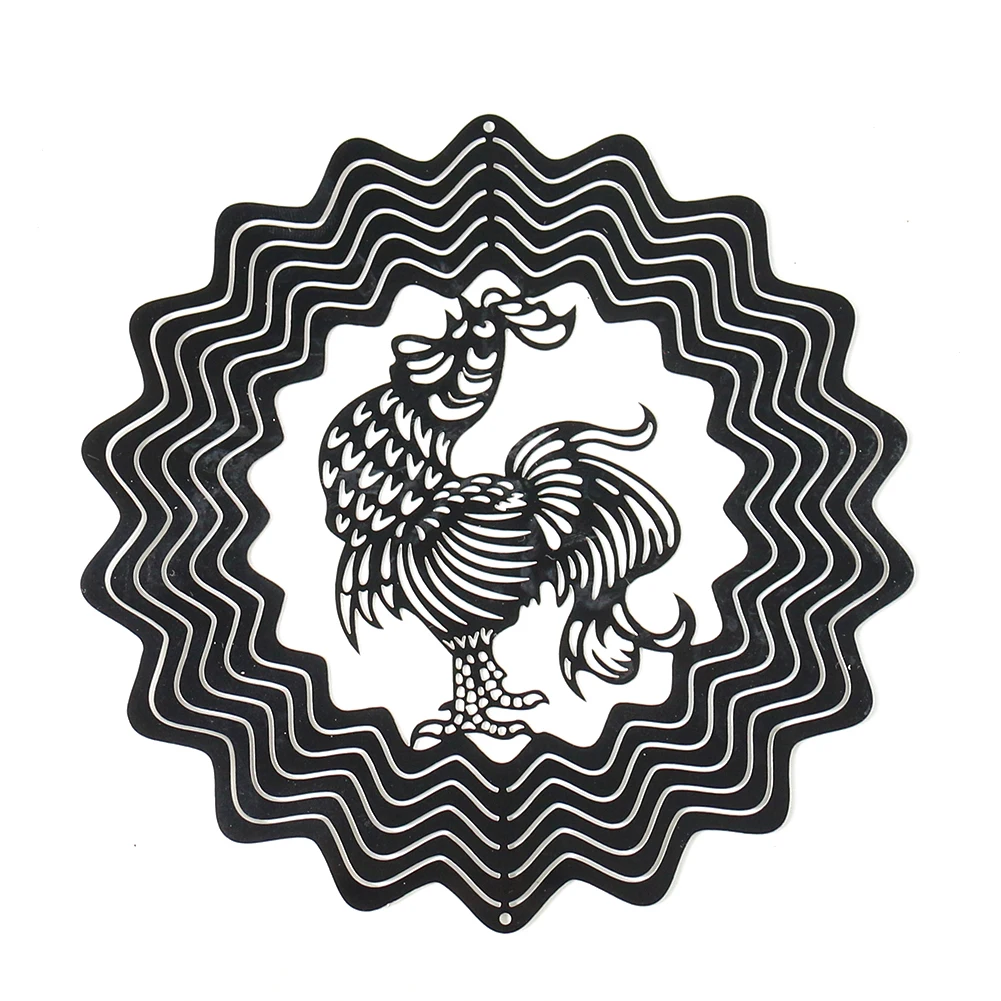 

Metal Rooster Rotating Wind Spinner Catcher Hanging Pendant Wind Chimes Parts Bird Repeller Farmhouse Garden Nursery Decoration