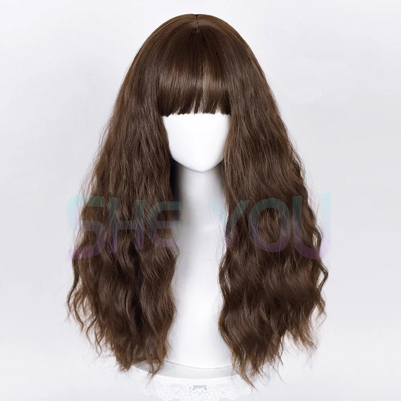 WAT Hermione Jean Granger Коричневые вьющиеся термостойкие синтетические волосы Косплей