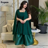 eeqasn green midi saudi arabia evening dress split long sleeves prom dresses dubai formal evening gowns tea length party gown