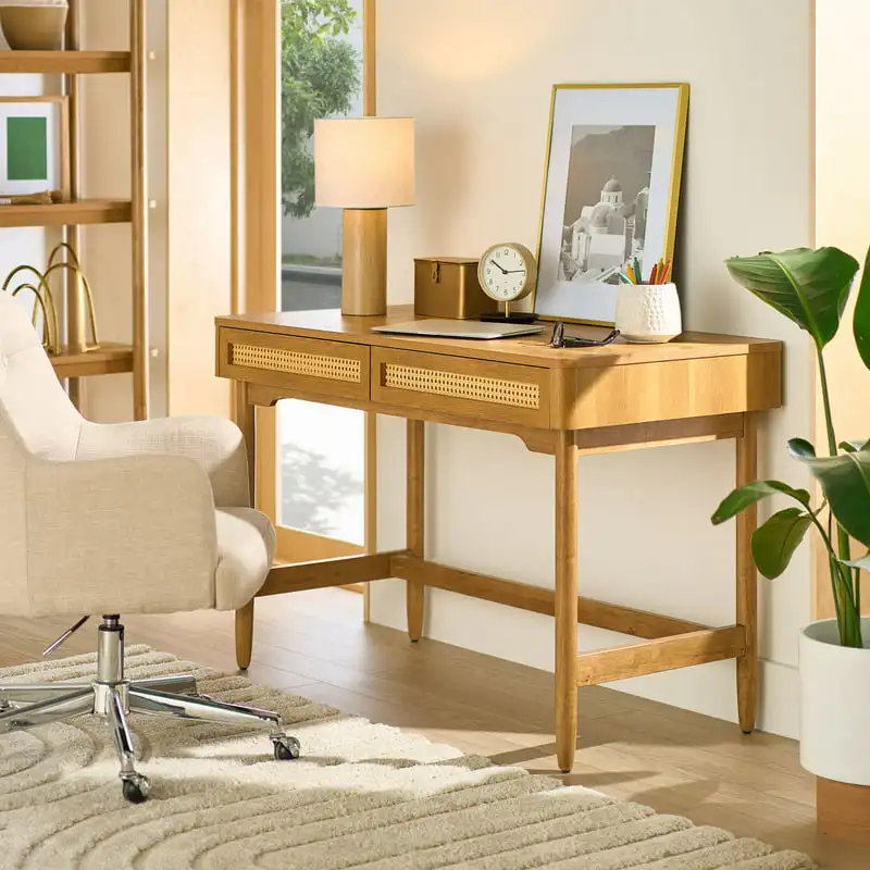 

Gardens Springwood Caning Desk, Light Honey