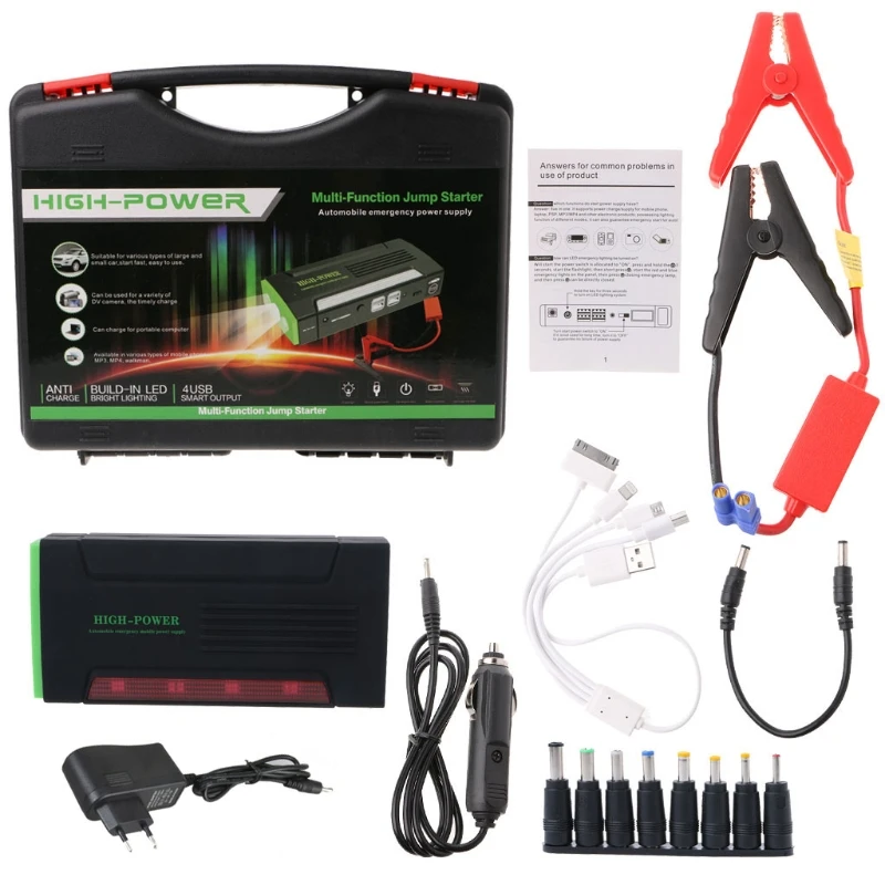 

68000mAh Battery Charger Portable Mini Car Jump Starter Booster Power Bank 12V
