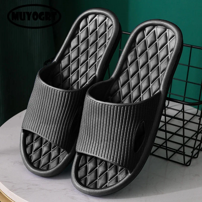 

Шлепанцы унисекс Нескользящие, мягкие сандалии для дома и ванной, однотонные, плоская подошва, для отеля, летние тапочки для дома