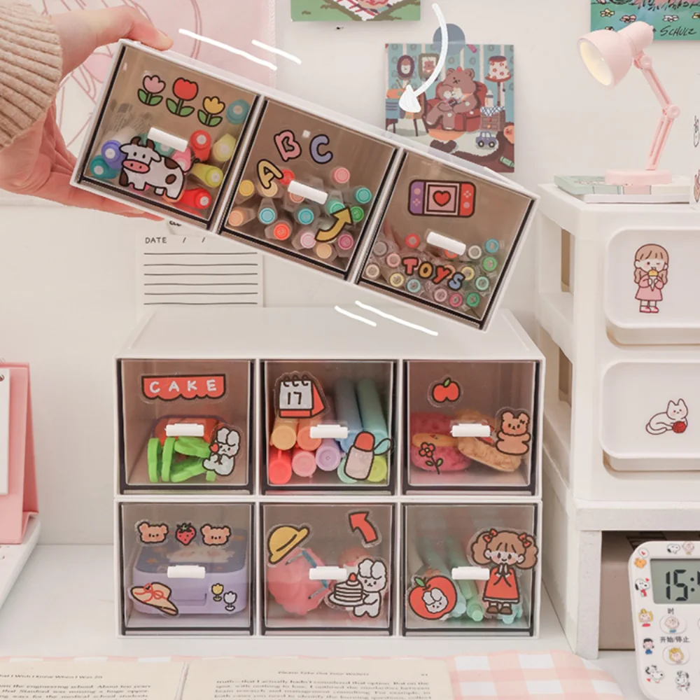 Настольный ящик-органайзер для хранения многослойный ящик косметики органайзер