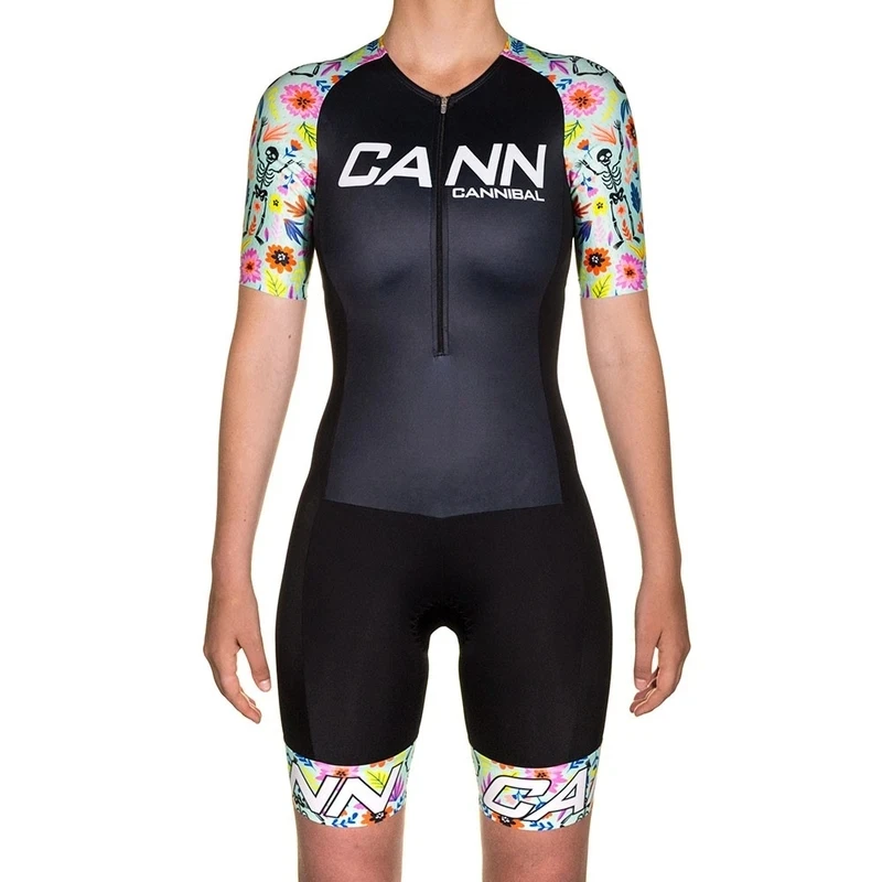 

2020 Cannibal women's pro suits summer jumpsuit road bike skinsuits mtb kit Triathlon tri suit outdoor Run Swimsuit surf tights