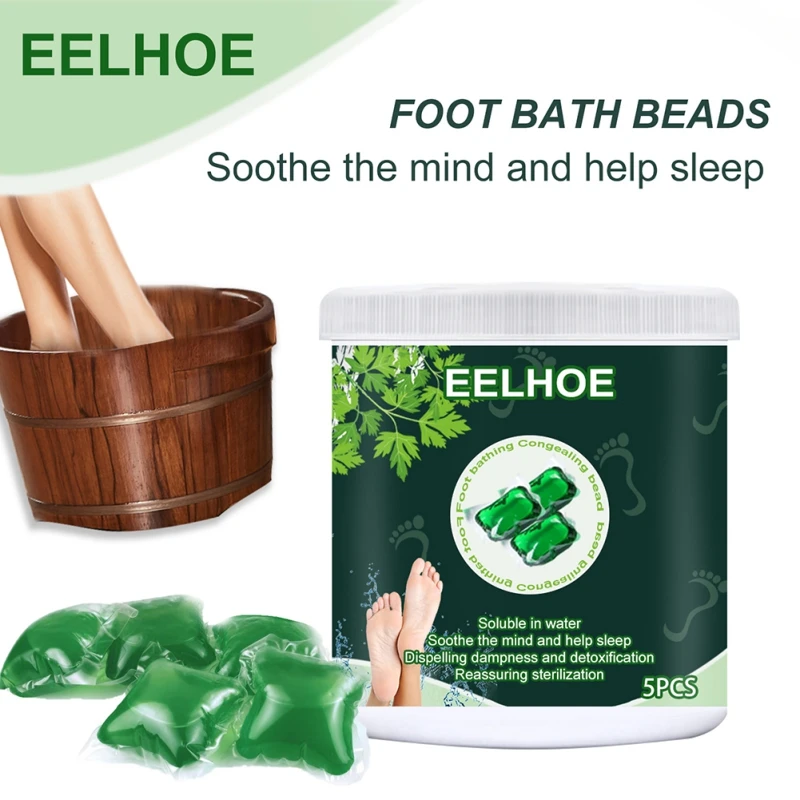

5/10PCS Spa Herbal Foot Soak Beads Capsules Eliminate Fatigue Massage Soften Calluses Soothes Sore Tired Feet